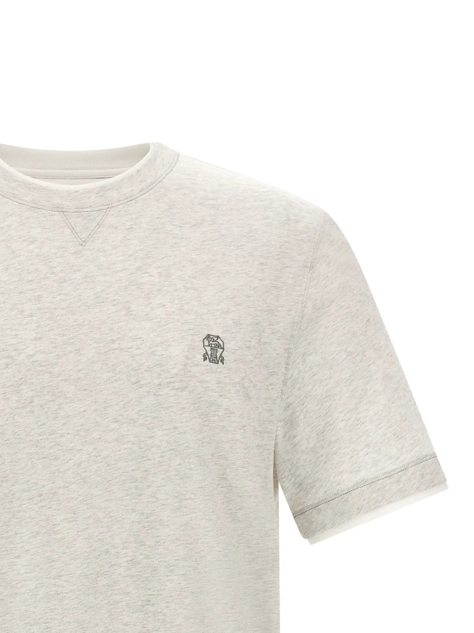 Brunello Cucinelli Gray Cotton T-Shirt