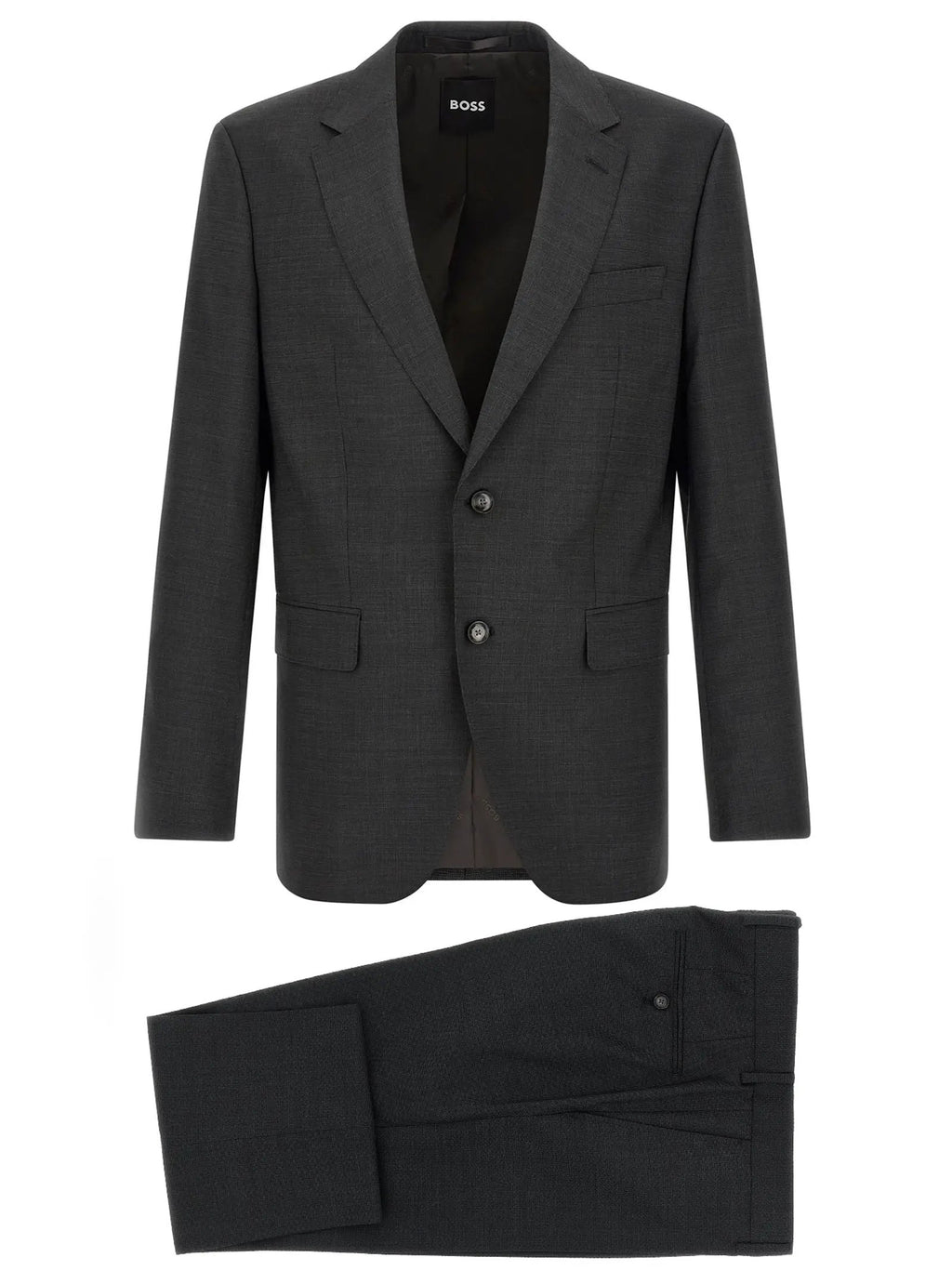 Hugo Boss Gray Virgin Wool Two-Piece Suit