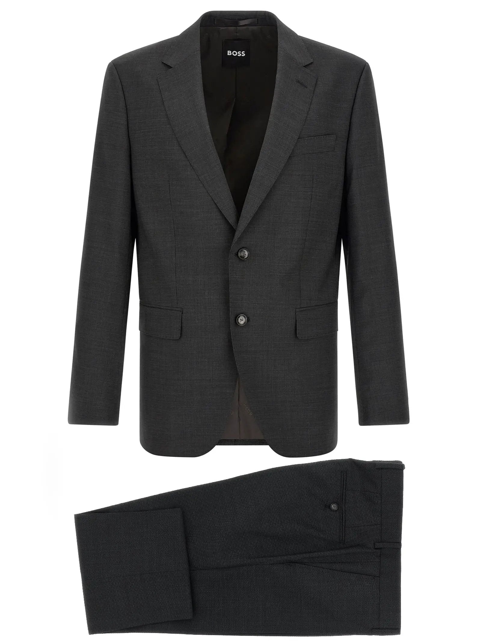 Hugo Boss Gray Virgin Wool Two-Piece Suit