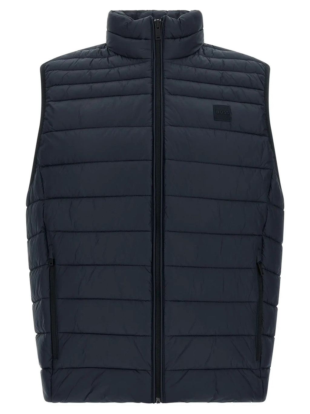 Hugo Boss Blue Recycled Polyamide Sleeveless Jacket