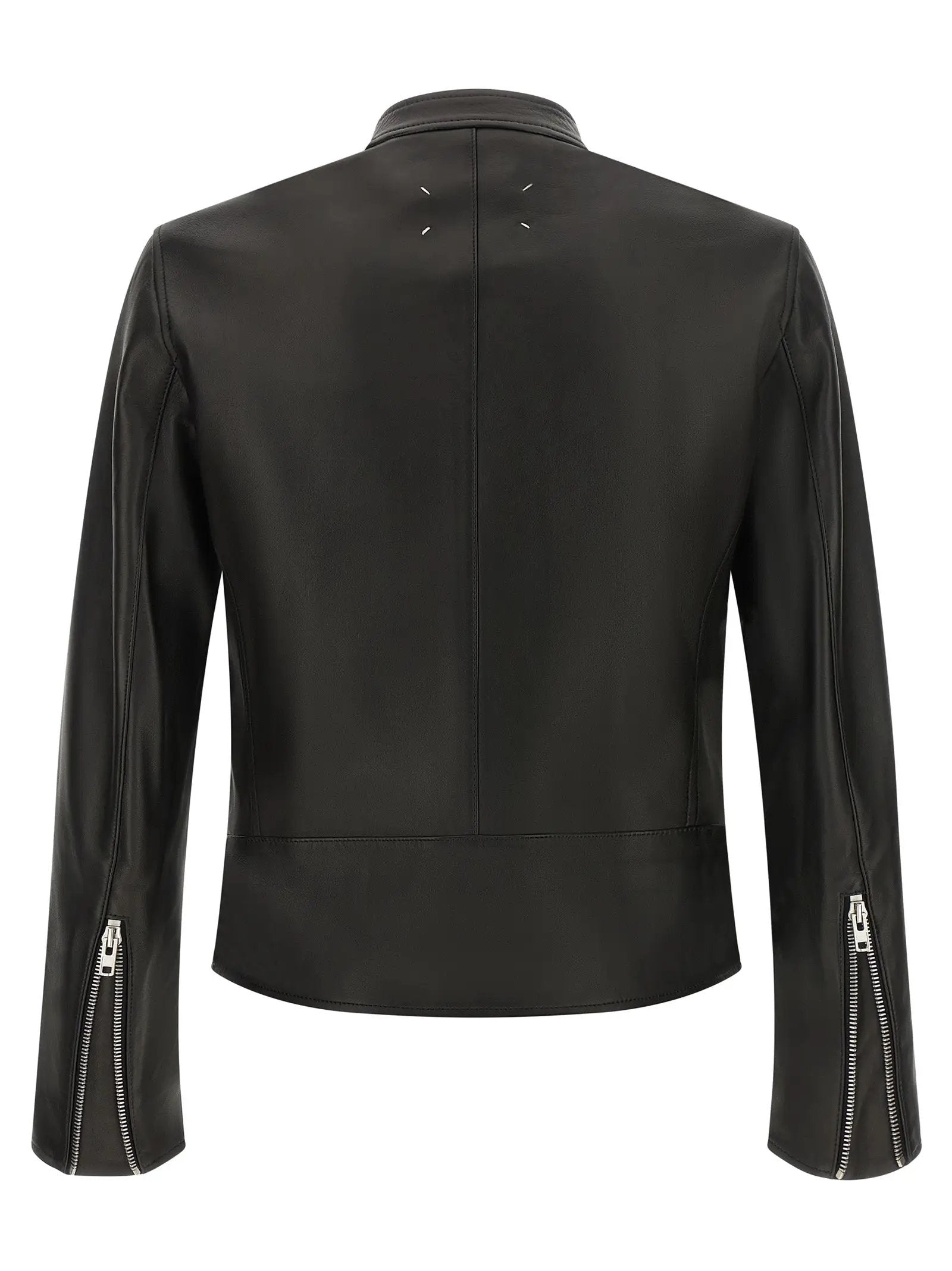 Maison Margiela Black Lamb Leather Leather Jacket
