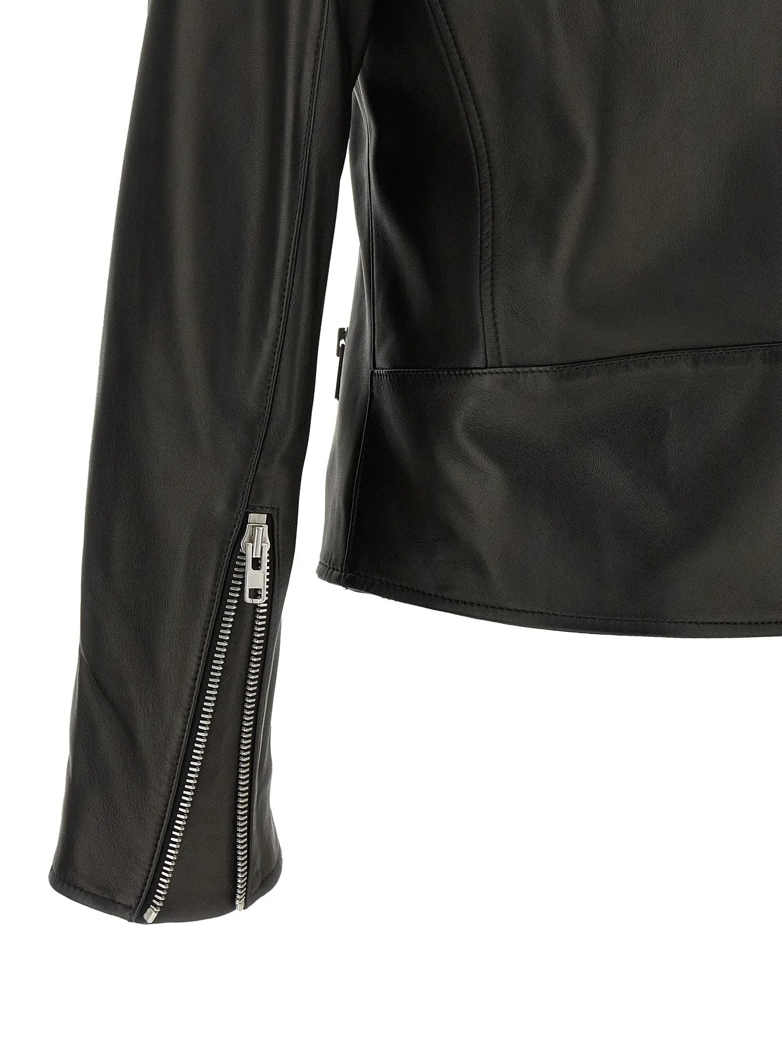 Maison Margiela Black Lamb Leather Leather Jacket