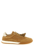 Twinset Beige Leather Low Top Sneakers