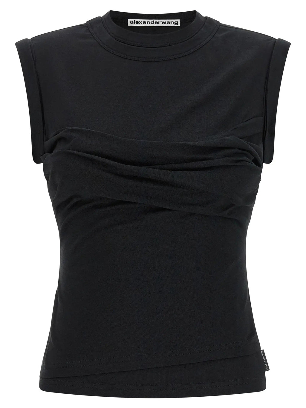 Alexander Wang Black Cotton Sleeveles T-Shirt