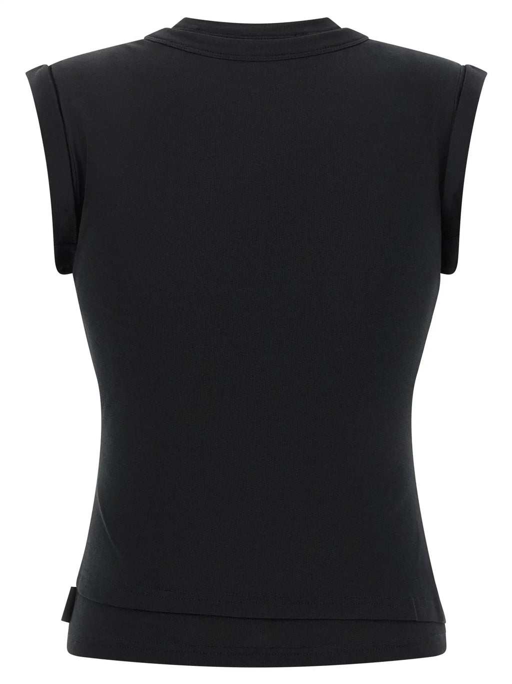 Alexander Wang Black Cotton Sleeveles T-Shirt
