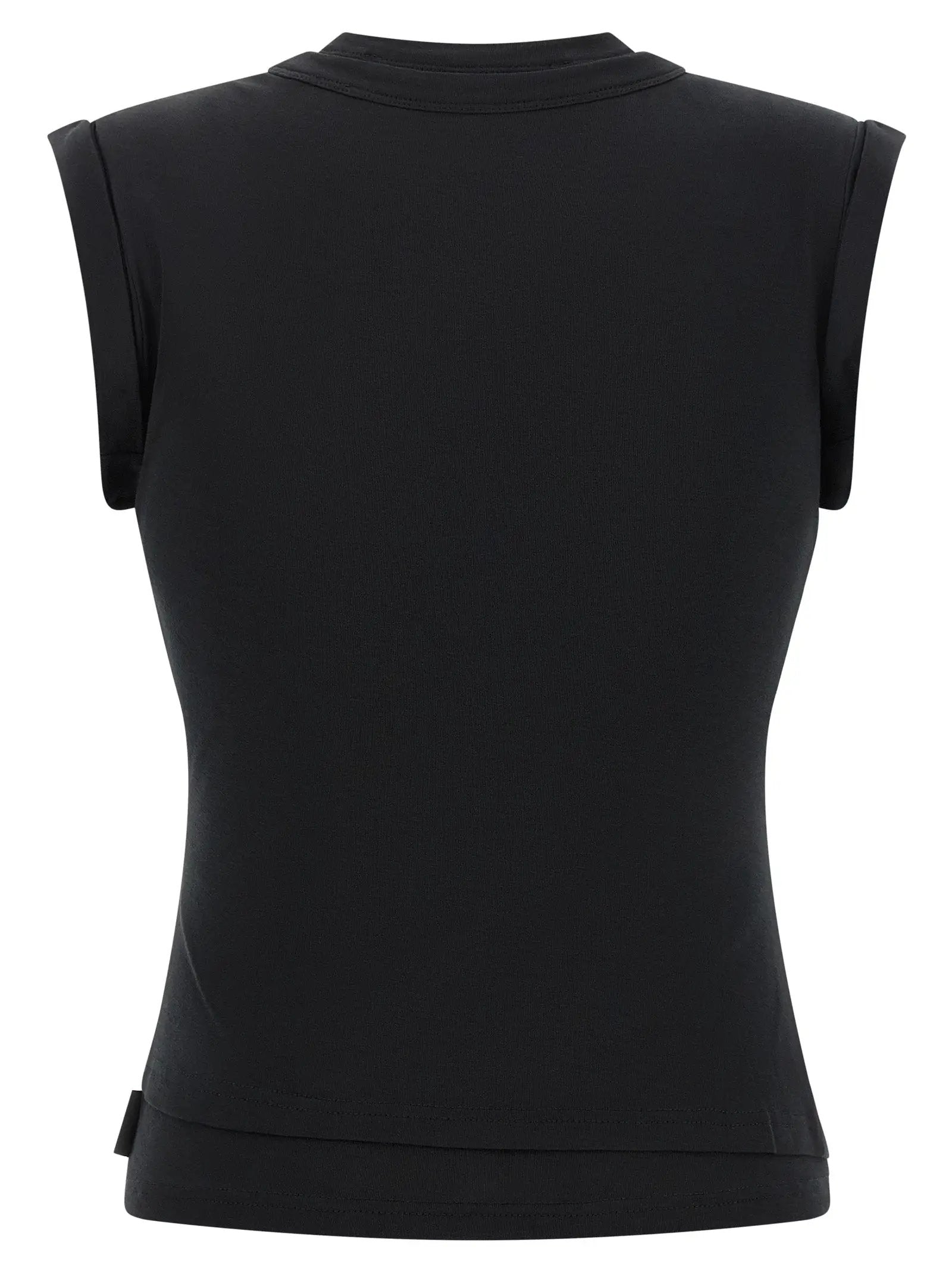 Alexander Wang Black Cotton Sleeveles T-Shirt