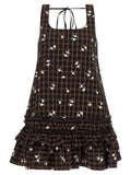 Ganni Brown Organic Cotton Short Dress