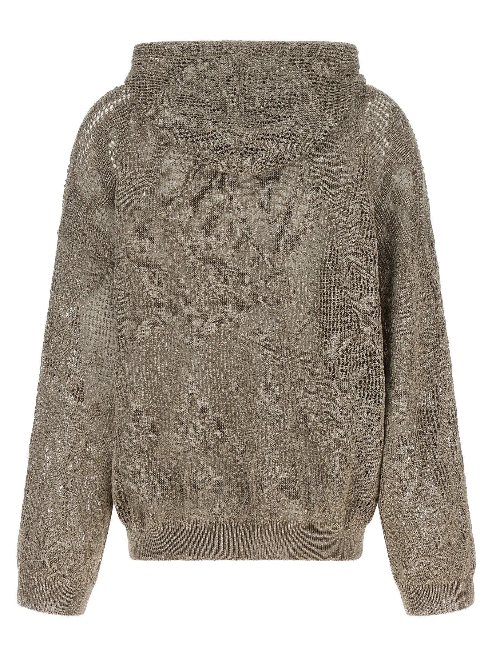 Brunello Cucinelli Brown Linen Cardigan