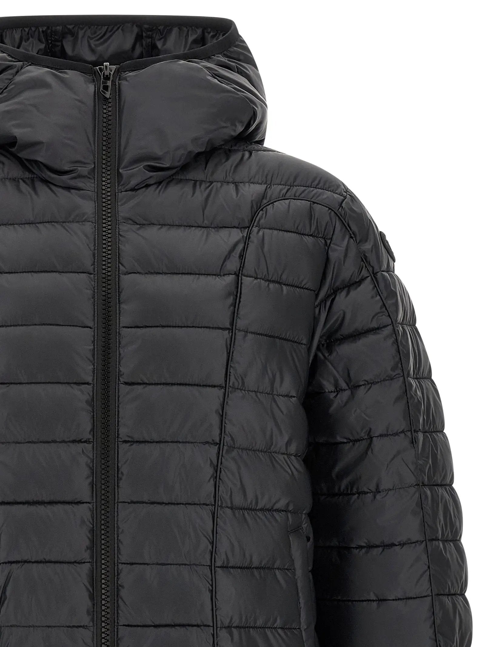 Diesel Black Polyester Full-Length Jacket