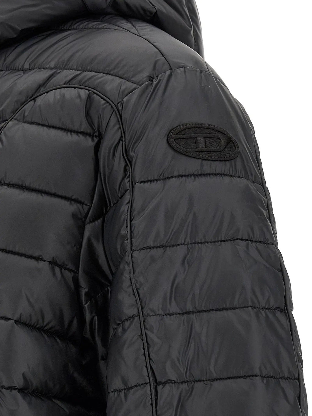 Diesel Black Polyester Full-Length Jacket