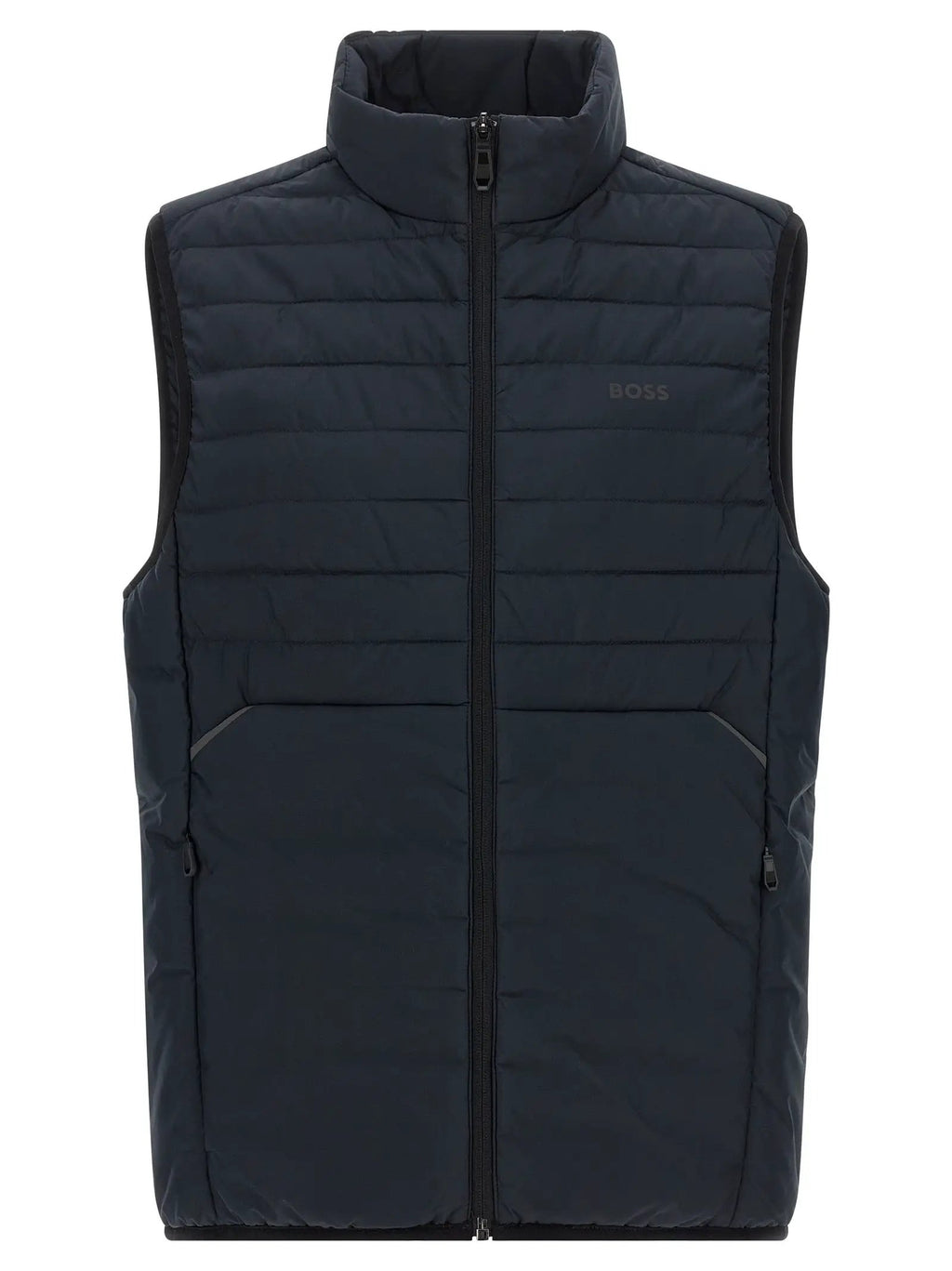 Hugo Boss Blue Polyester Sleeveless Jacket