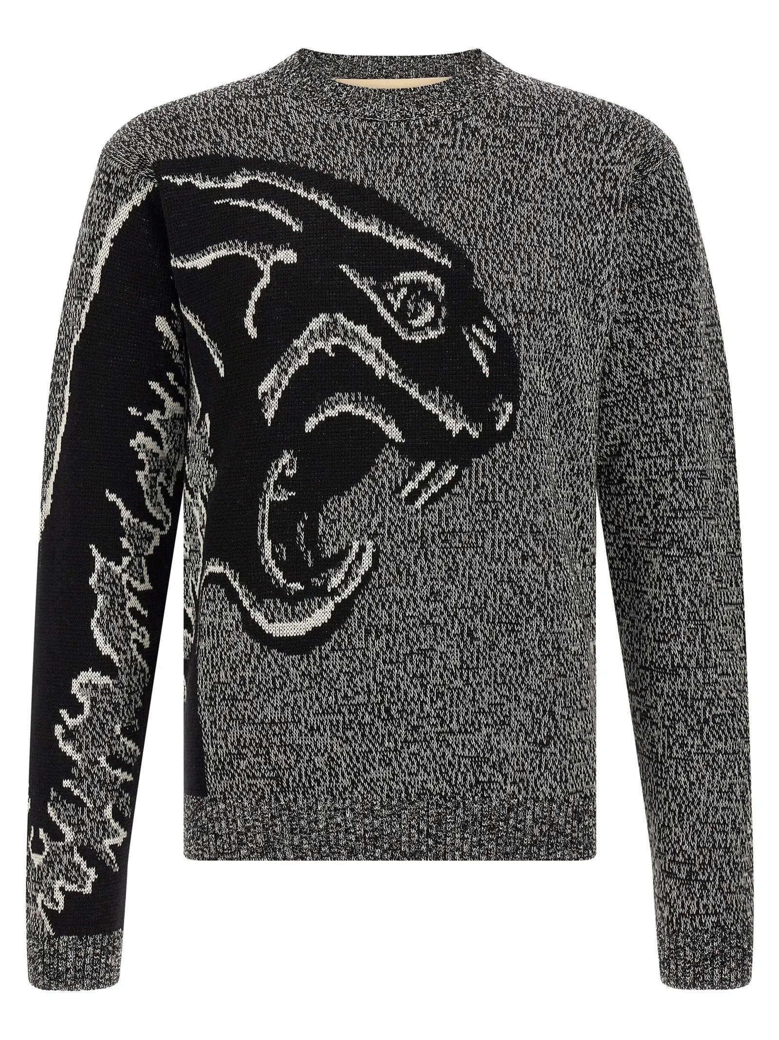 Valentino Garavani Bicolor Virgin Wool Cardigan