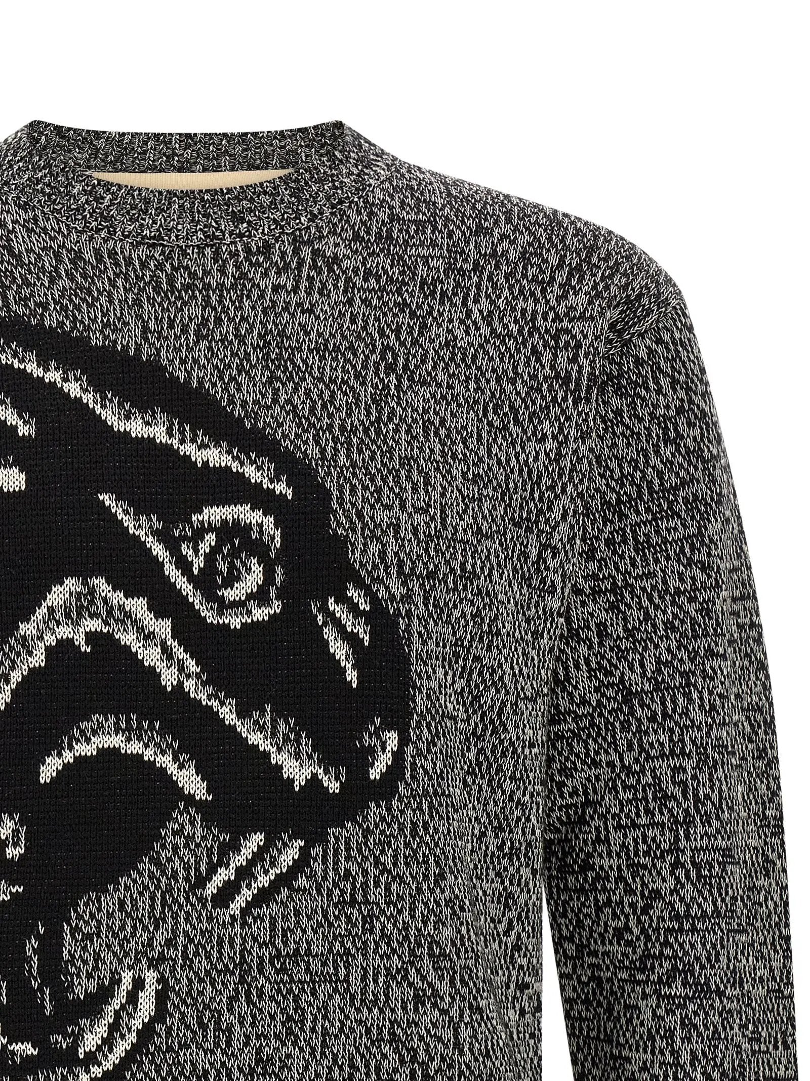 Valentino Garavani Bicolor Virgin Wool Cardigan