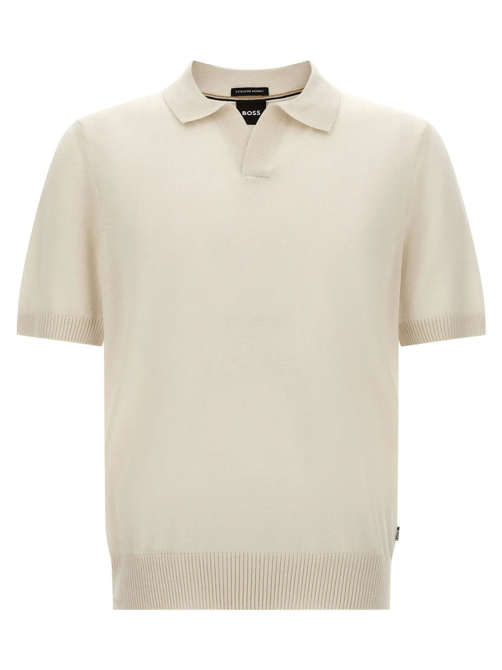Hugo Boss White Virgin Wool Polo Shirt