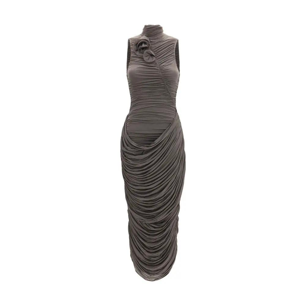 Magda Butrym Gray Copper Cocktail Dress