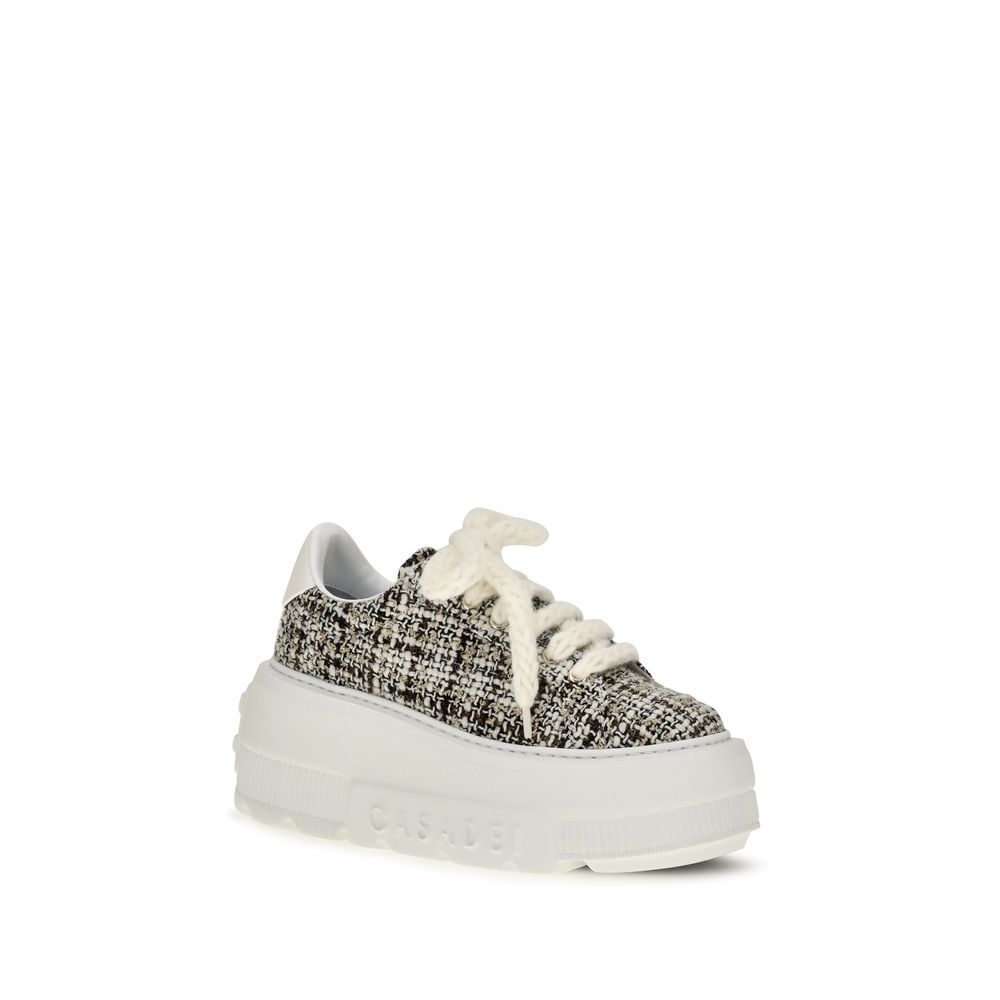 Casadei Casadei Multicolor Fabric Platform Sneakers