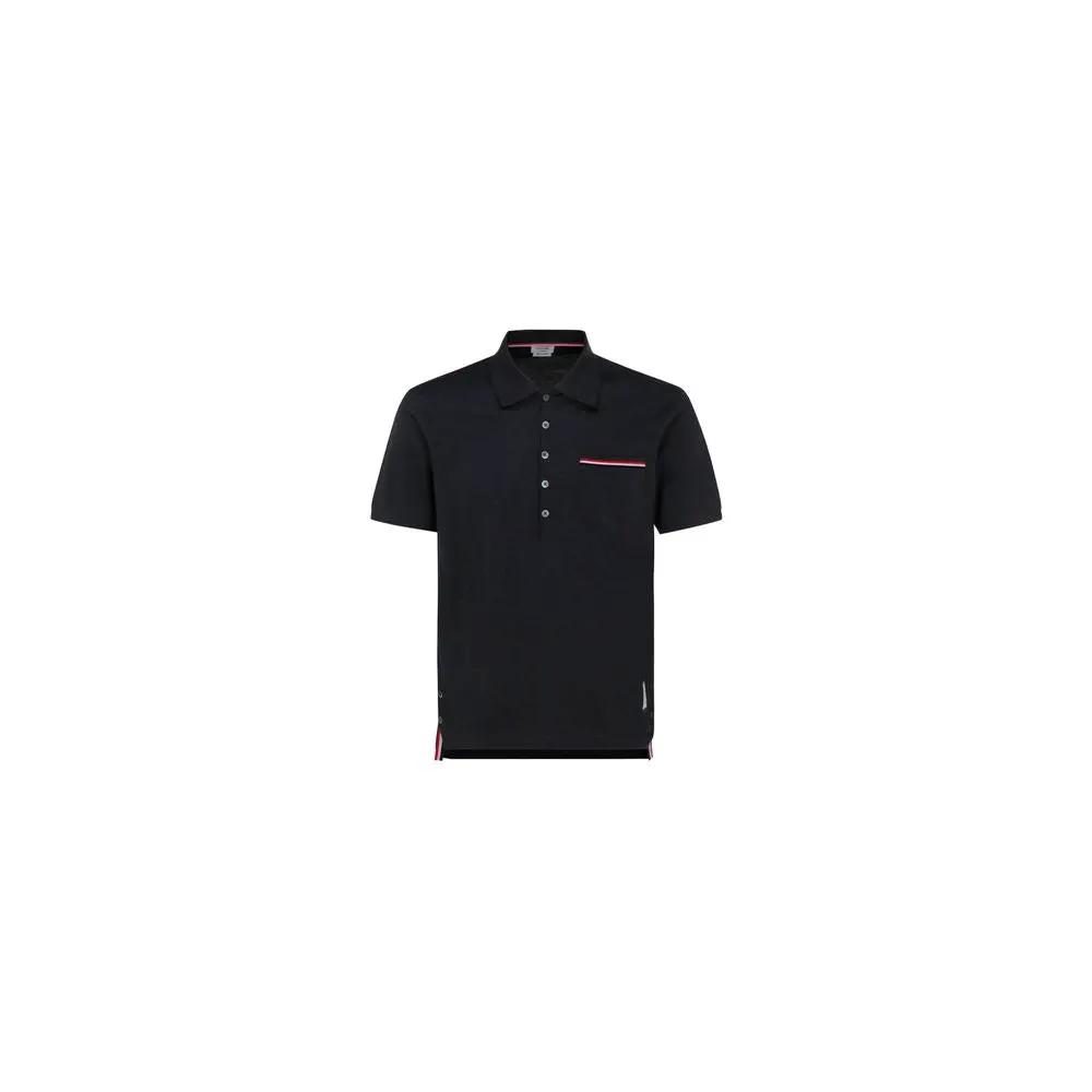 Thom Browne Gray Cotton Polo Shirt