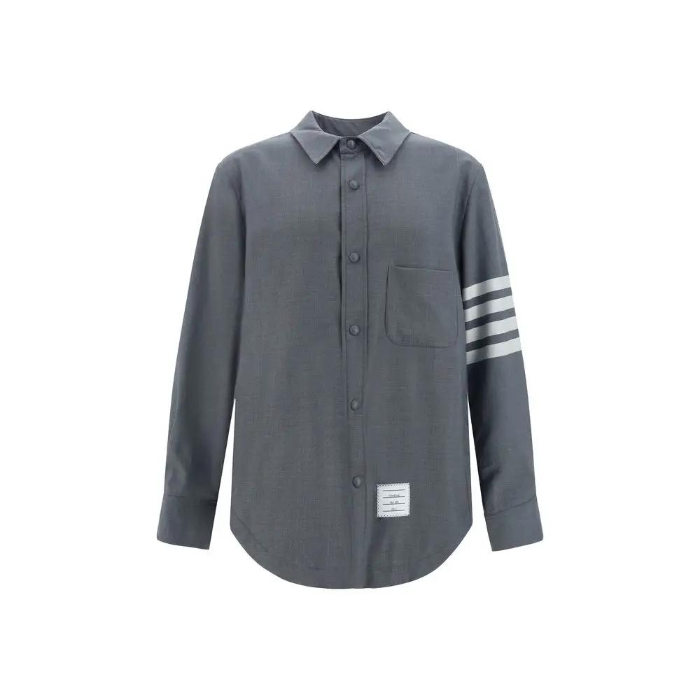 Thom Browne Gray Wool Oves Aries Dress Shirt