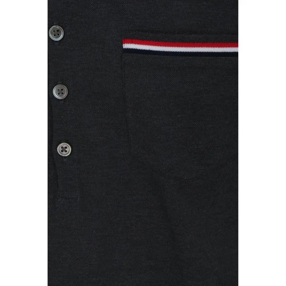Thom Browne Gray Cotton Polo Shirt