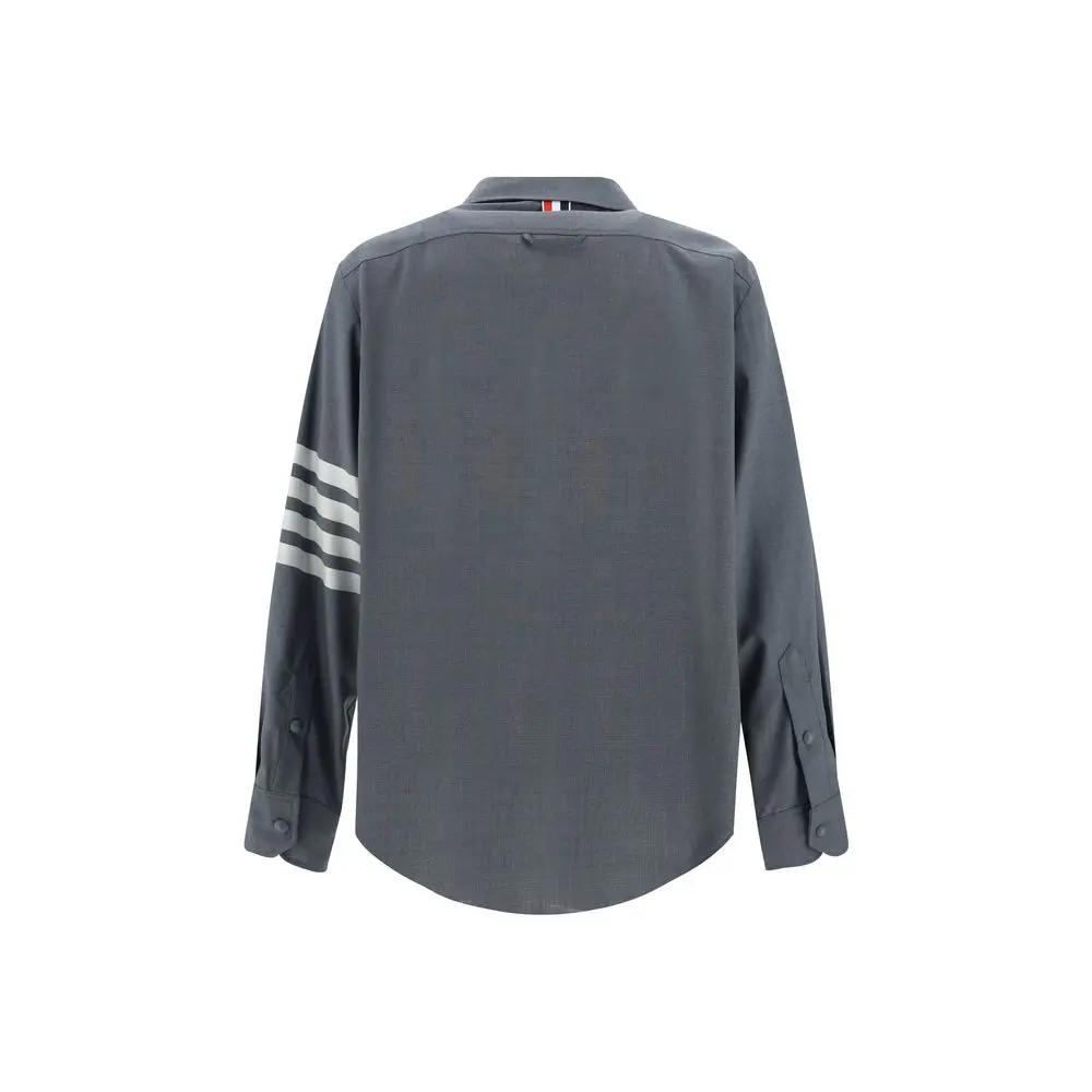 Thom Browne Gray Wool Oves Aries Dress Shirt