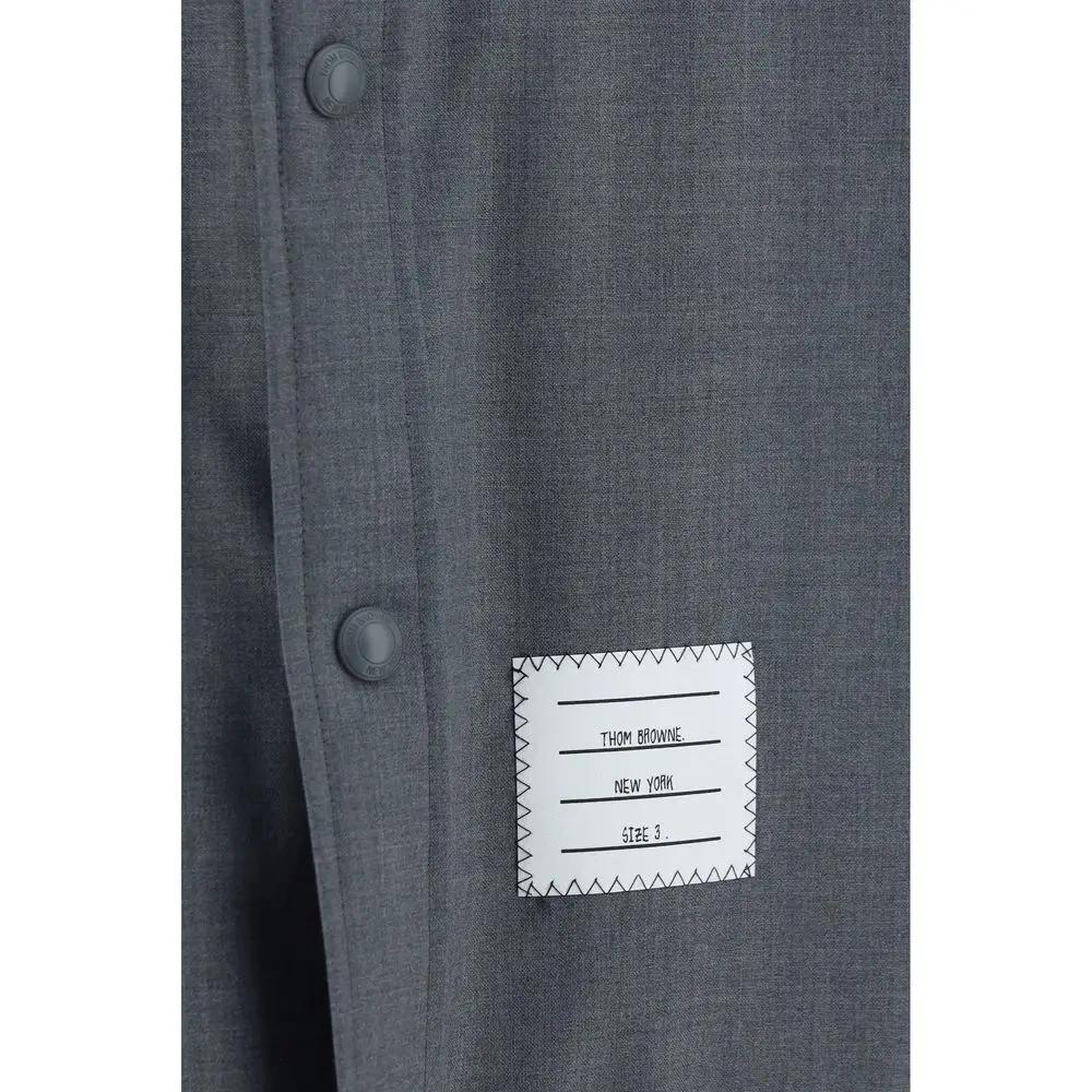 Thom Browne Gray Wool Oves Aries Dress Shirt
