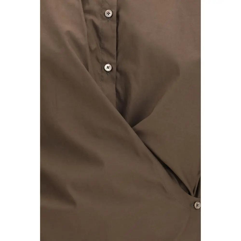 Lemaire Brown Cotton Shirt