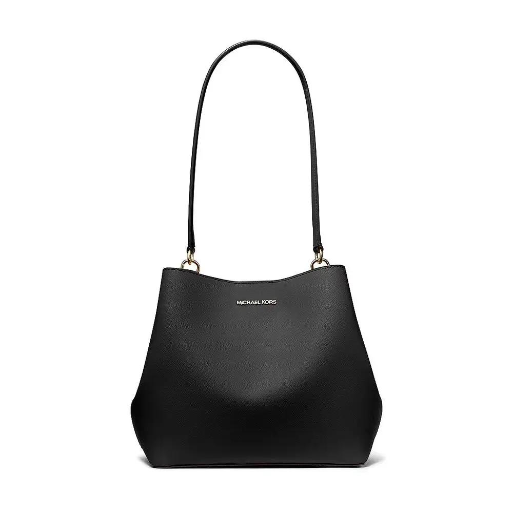 Michael Kors Black Canvas Shoulder Bag