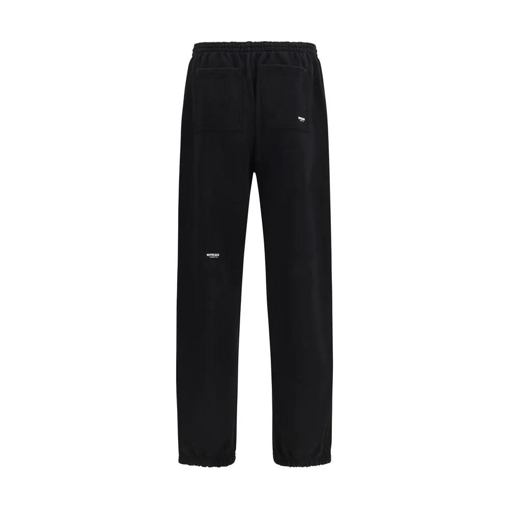 Represent Black Cotton Athletic Pants