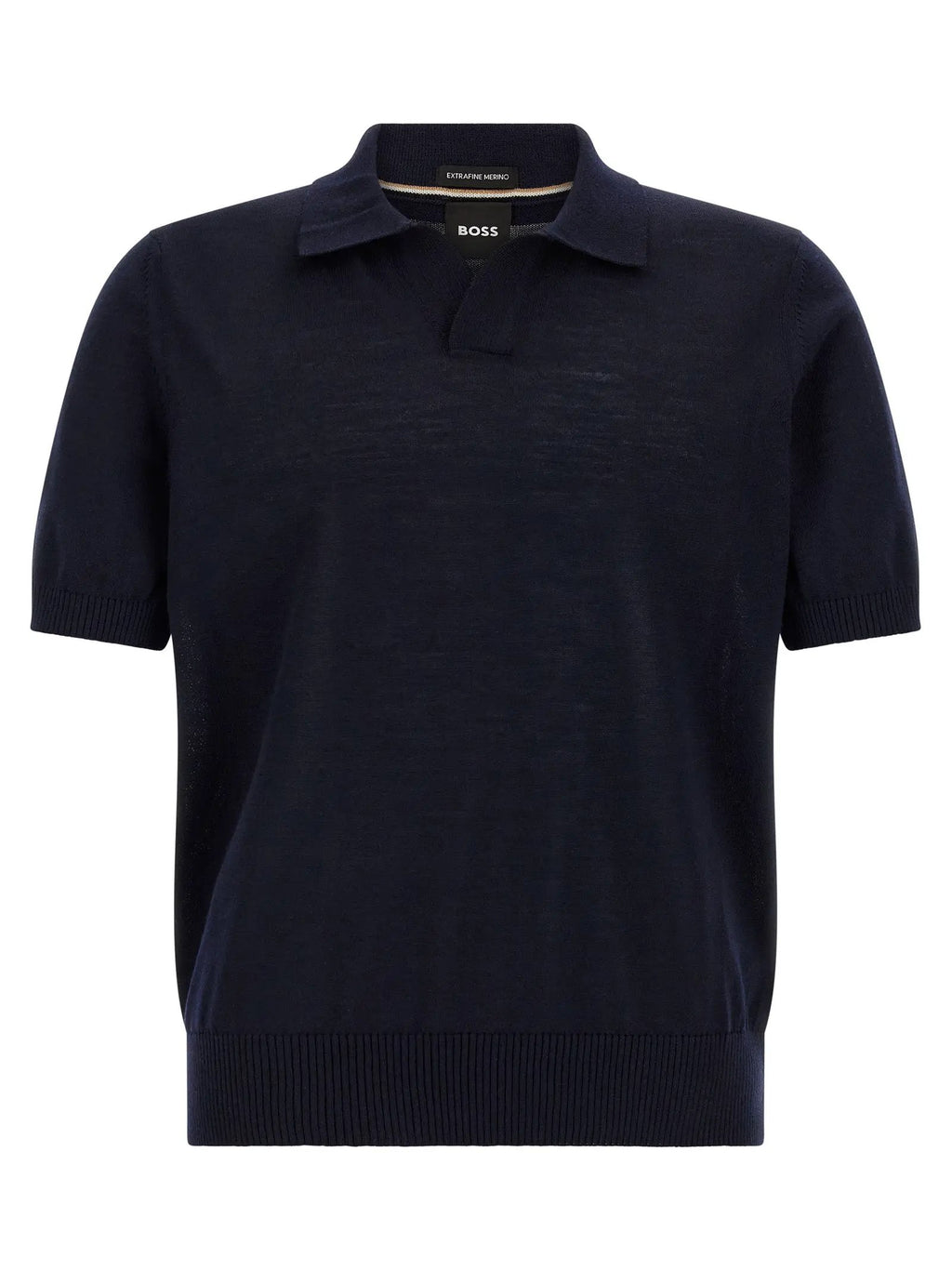 Hugo Boss Blue Virgin Wool Polo Shirt