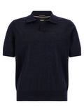 Hugo Boss Blue Virgin Wool Polo Shirt