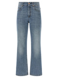 Brunello Cucinelli Blue Cotton Cropped Jeans