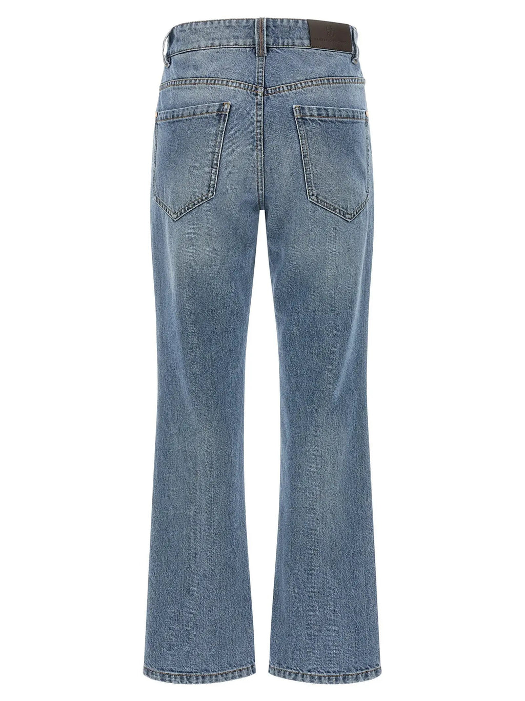 Brunello Cucinelli Blue Cotton Cropped Jeans