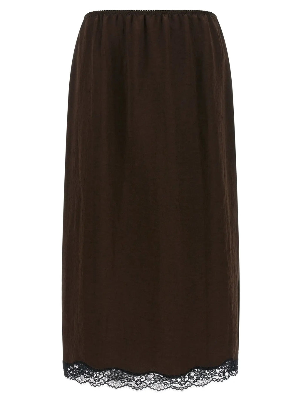 Twinset Brown Marabou Midi Skirt