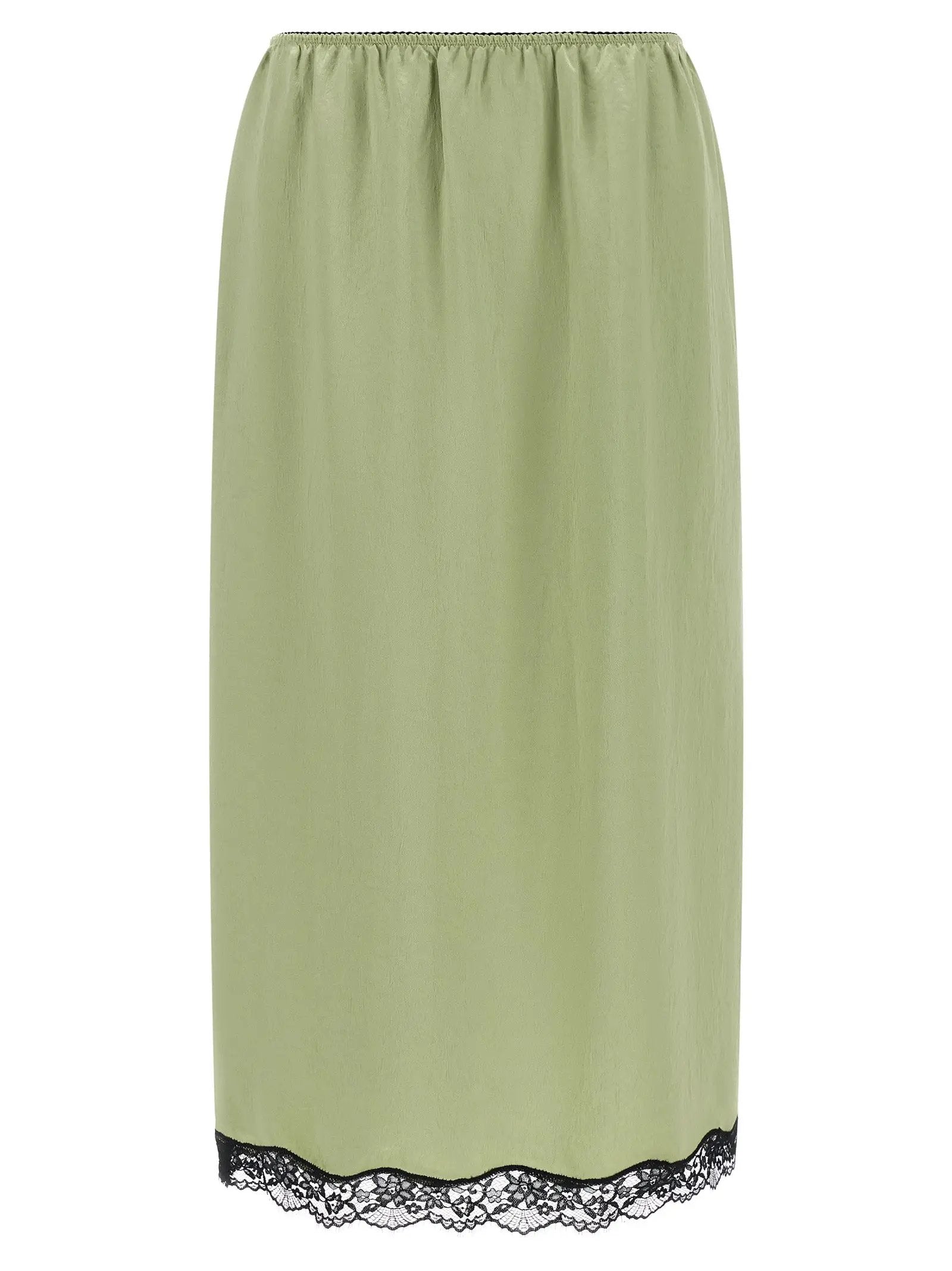 Twinset Bicolor Marabou Midi Skirt