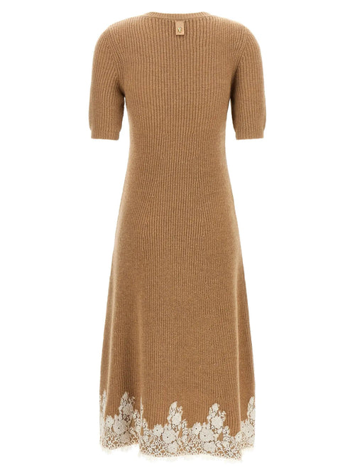 Robe longue Alberta Ferretti en cachemire marron