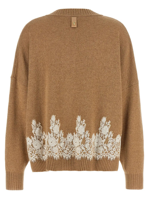 Cardigan en cachemire marron Alberta Ferretti