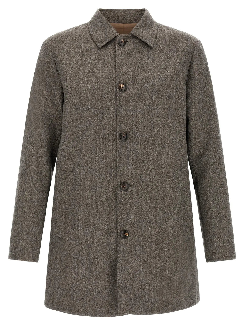 Pal Zileri Brown Wool Coat