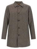 Pal Zileri Brown Wool Coat