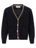 Thom Browne Blue Wool Cardigan