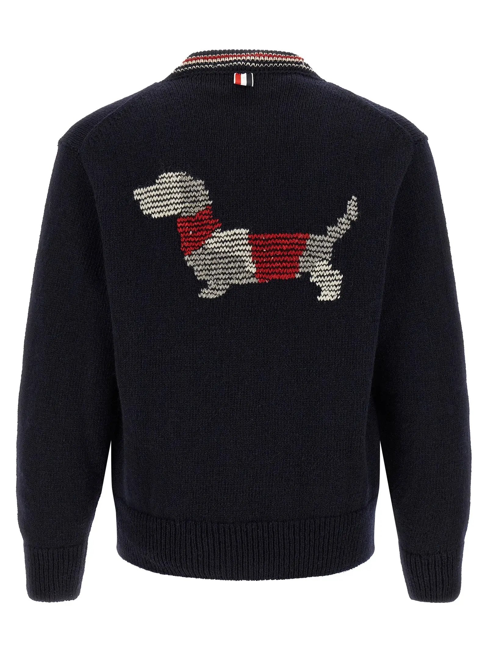 Thom Browne Blue Wool Cardigan