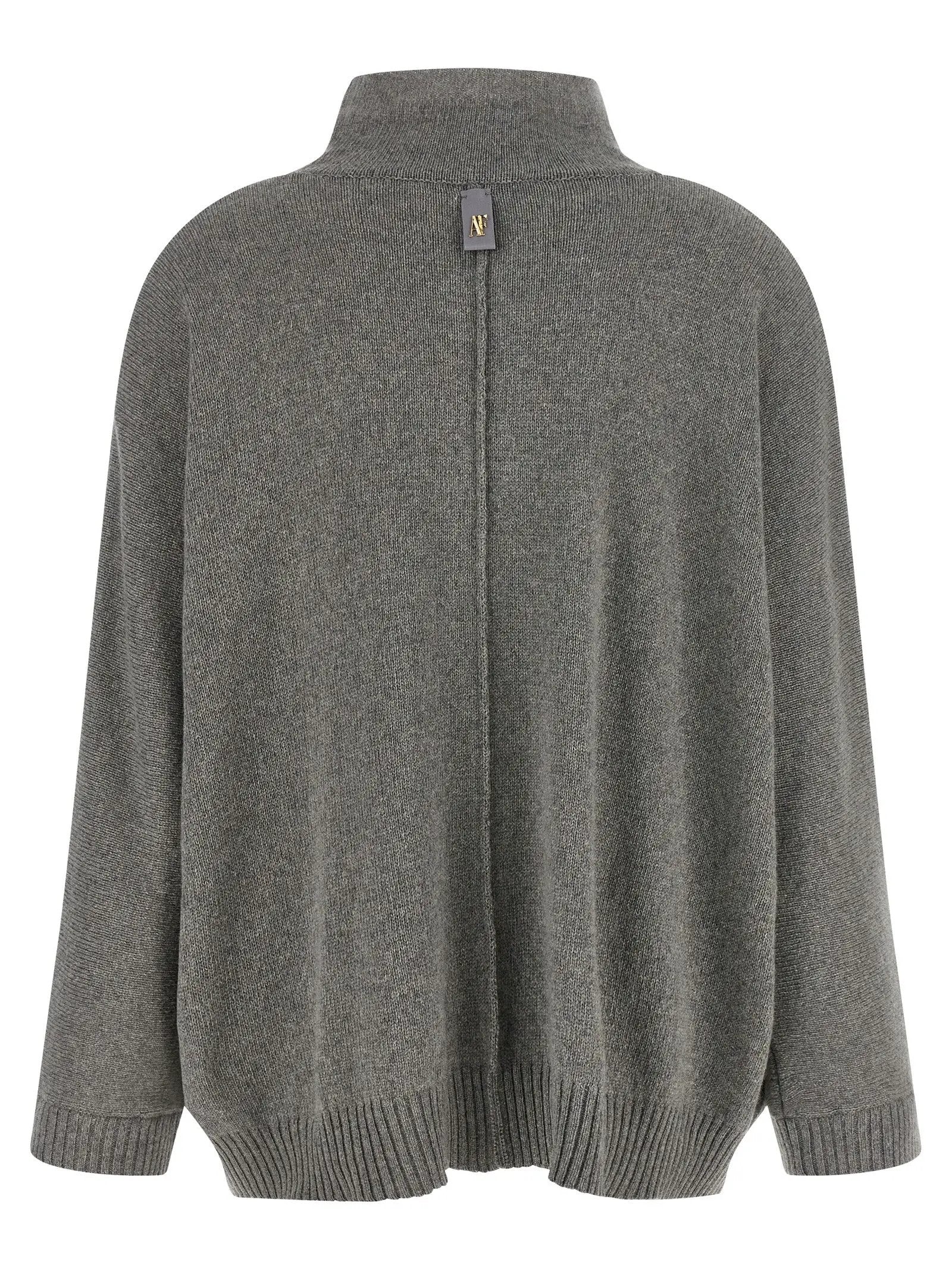 Alberta Ferretti Gray Cashmere Cardigan