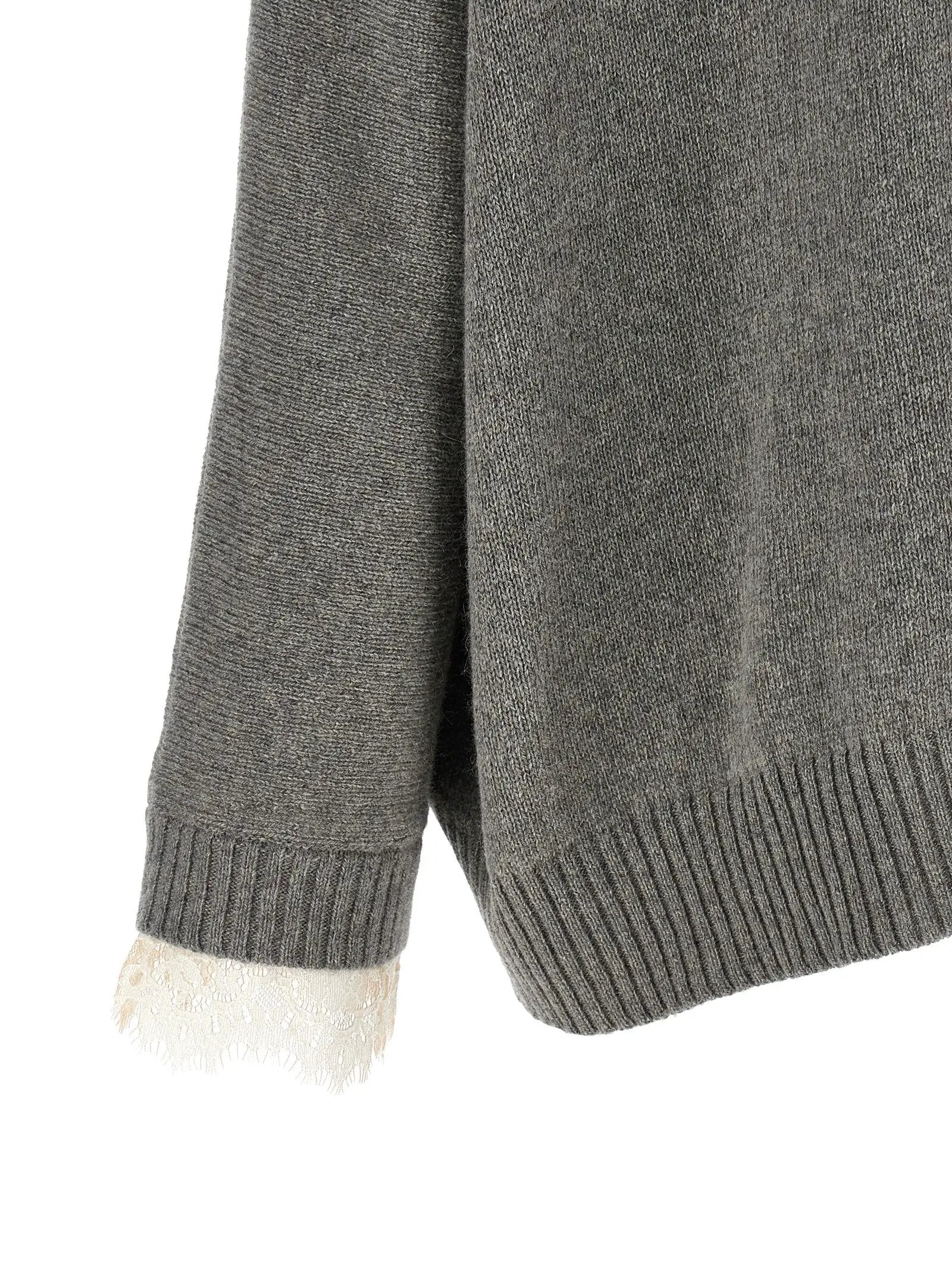 Alberta Ferretti Gray Cashmere Cardigan