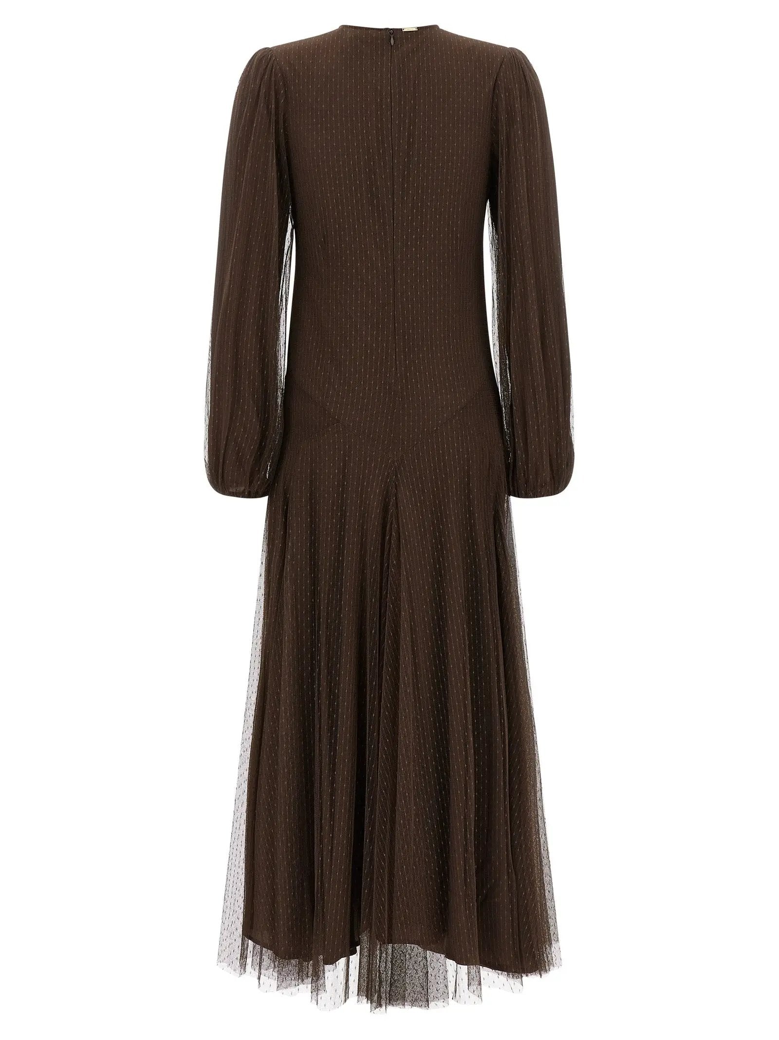 Twinset Brown Polyester Long Dress