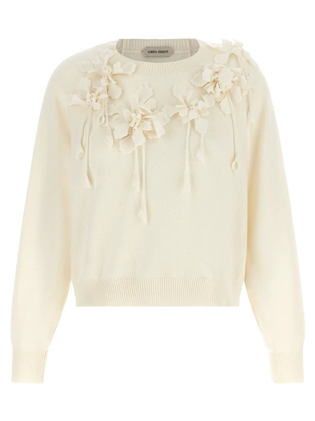 Alberta Ferretti White Virgin Wool Cardigan