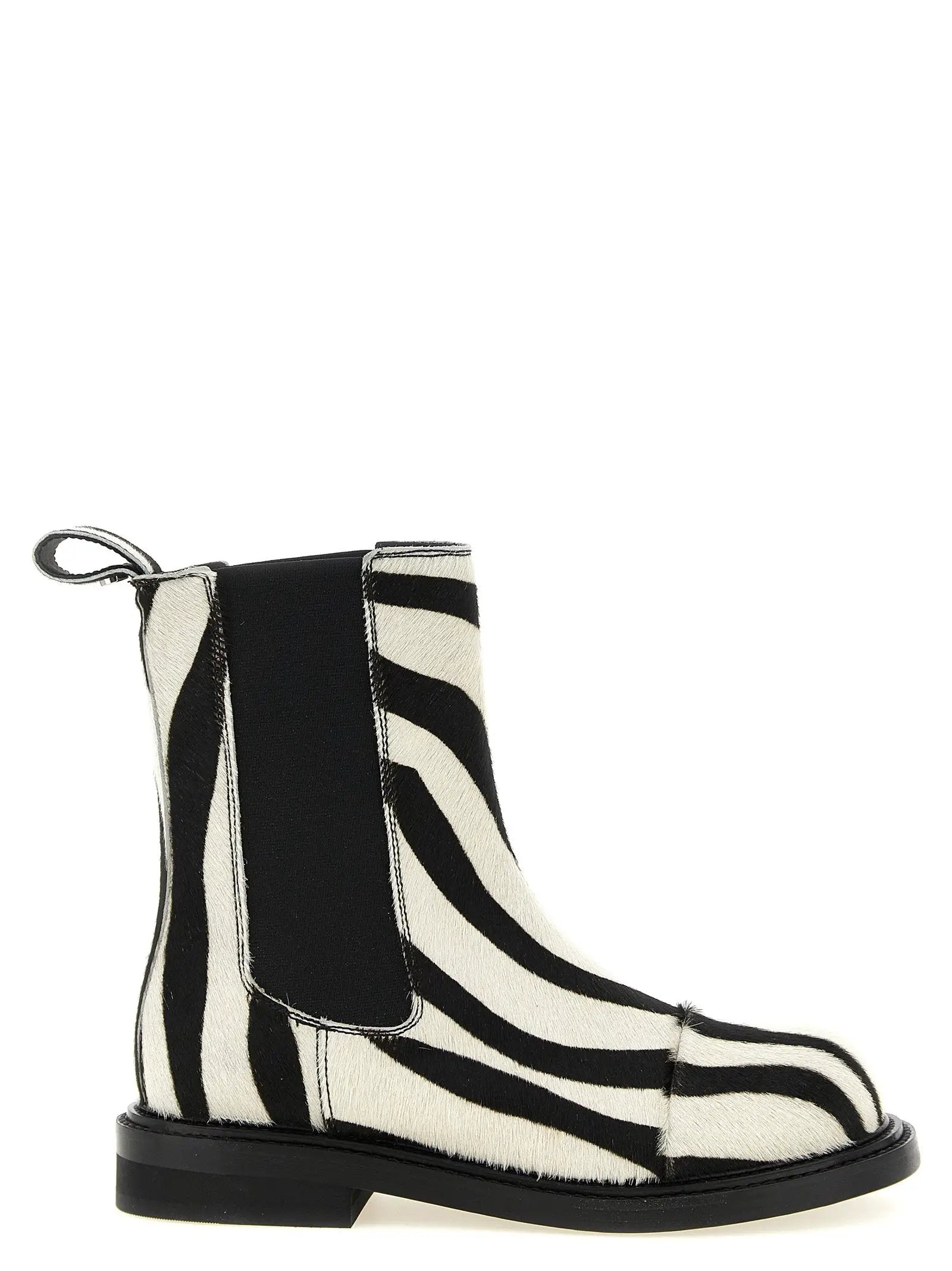Moschino Bicolor Calfskin Ankle Boots