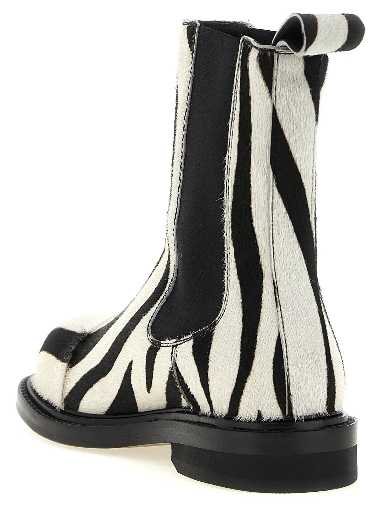 Moschino Bicolor Calfskin Ankle Boots