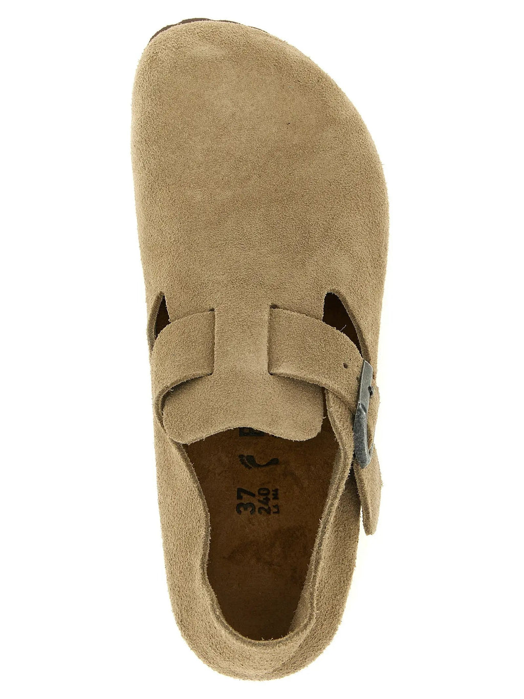 Birkenstock Beige Suede Leather Clogs