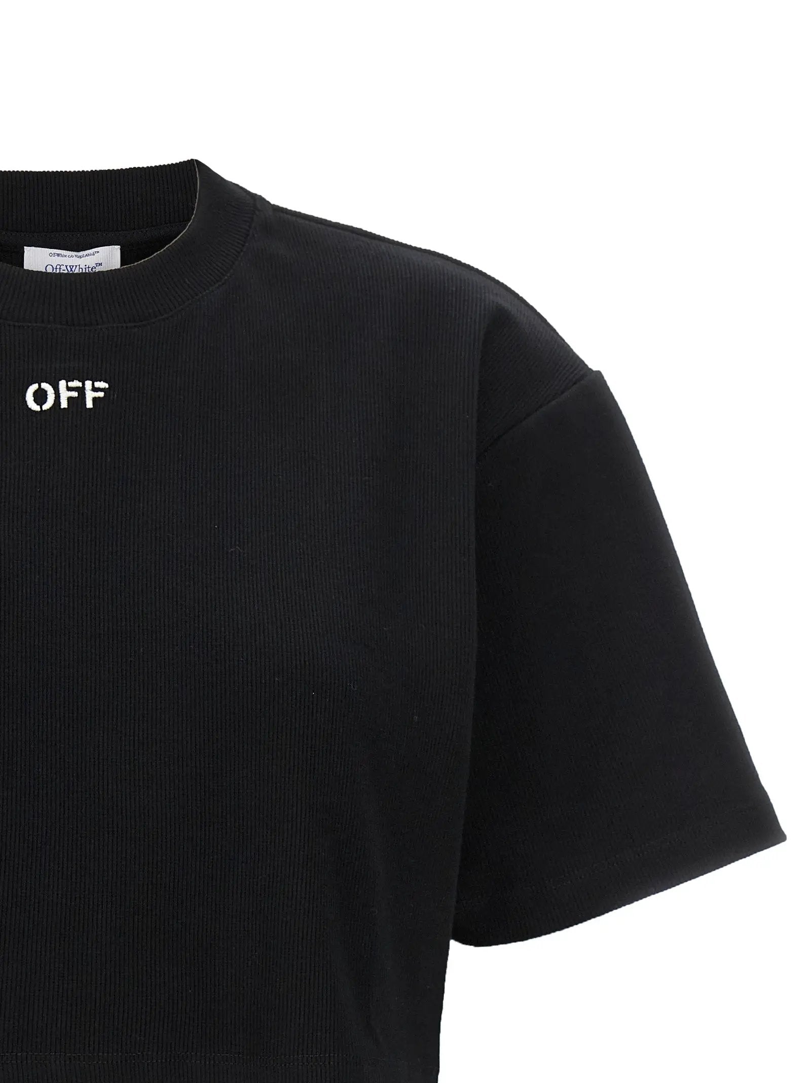 Off-White Black Cotton T-Shirt