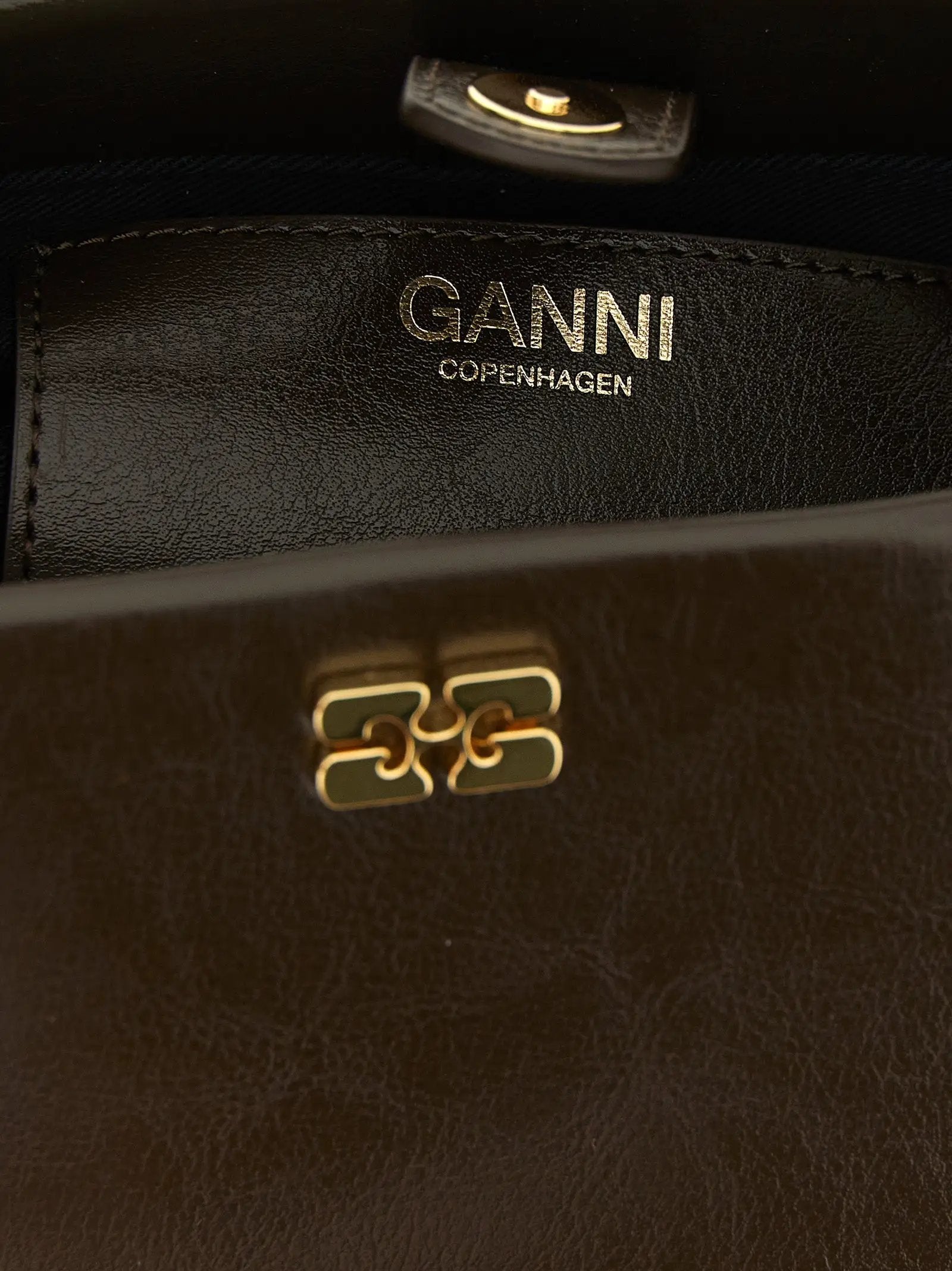 Ganni Brown Polyethylene Handbag