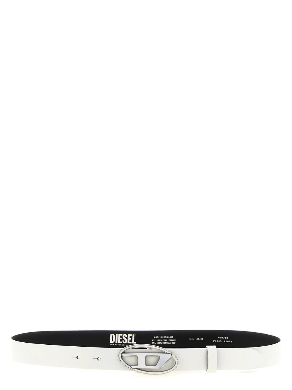Diesel White Leather Regular Belt